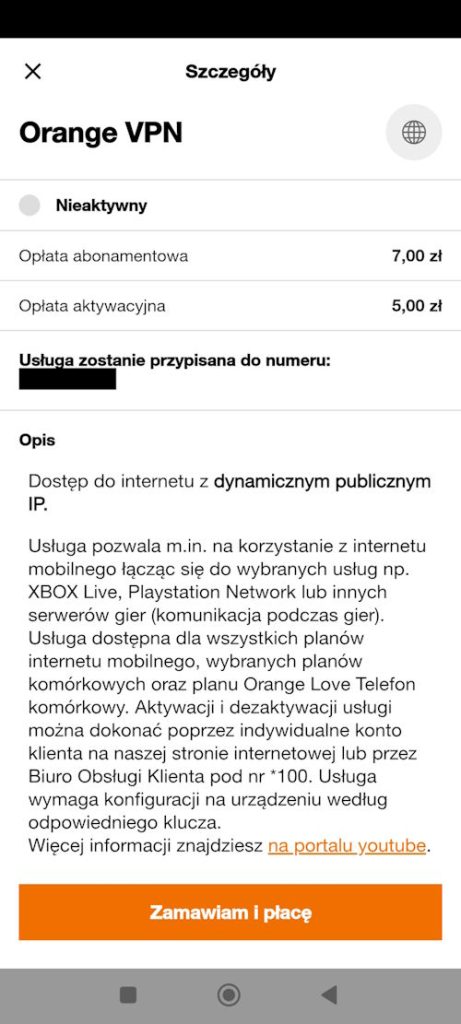 Publiczny adres IP Orange VPN